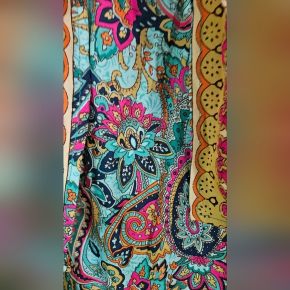 ASHLEY TAYLOR Paisley Silk Blend Halter Dress In Blue/yellow Mult. Size O/S NWT - Picture 7 of 11